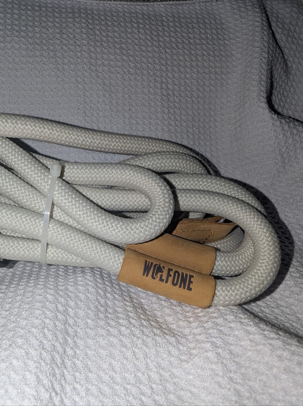 WOLF Cream Braided Decorative Rope - Home Accents
